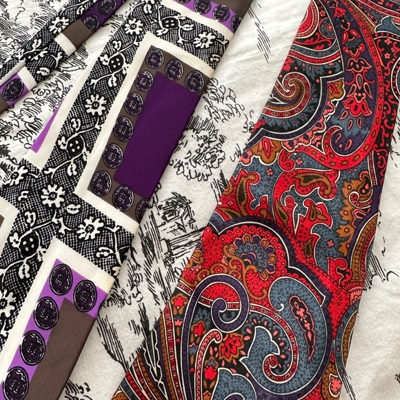 3/25$ 2 silk ties / Bohemian style - Picture 5 of 11